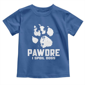 Funny Pawdre I Spoil Dogs Toddler T Shirt Fur Dad Fathers Day Vintage Paw Prints TS11 Royal Blue Print Your Wear