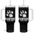 Funny Pawdre I Spoil Dogs Tumbler With Handle Fur Dad Fathers Day Vintage Paw Prints TS11 One Size: 40 oz Black Print Your Wear