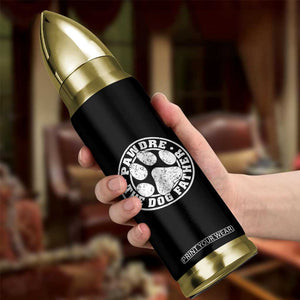Funny Pawdre The Dog Father Bullet Tumbler Fur Dad Fathers Day Distressed Paw Prints TS11 Print Your Wear