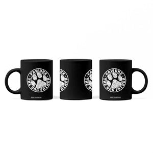 Funny Pawdre The Dog Father Coffee Mug Fur Dad Fathers Day Distressed Paw Prints TS11 Print Your Wear