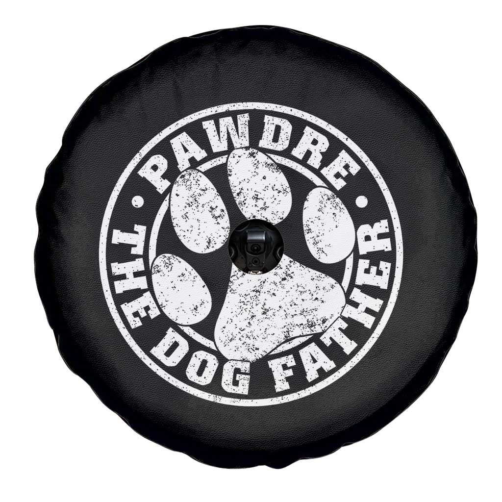 Funny Pawdre The Dog Father Spare Tire Cover Fur Dad Fathers Day Distressed Paw Prints TS11 Print Your Wear