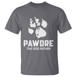 Funny Pawdre The Dog Father T Shirt Fur Dad Fathers Day Vintage Paw Prints TS11 Charcoal Print Your Wear