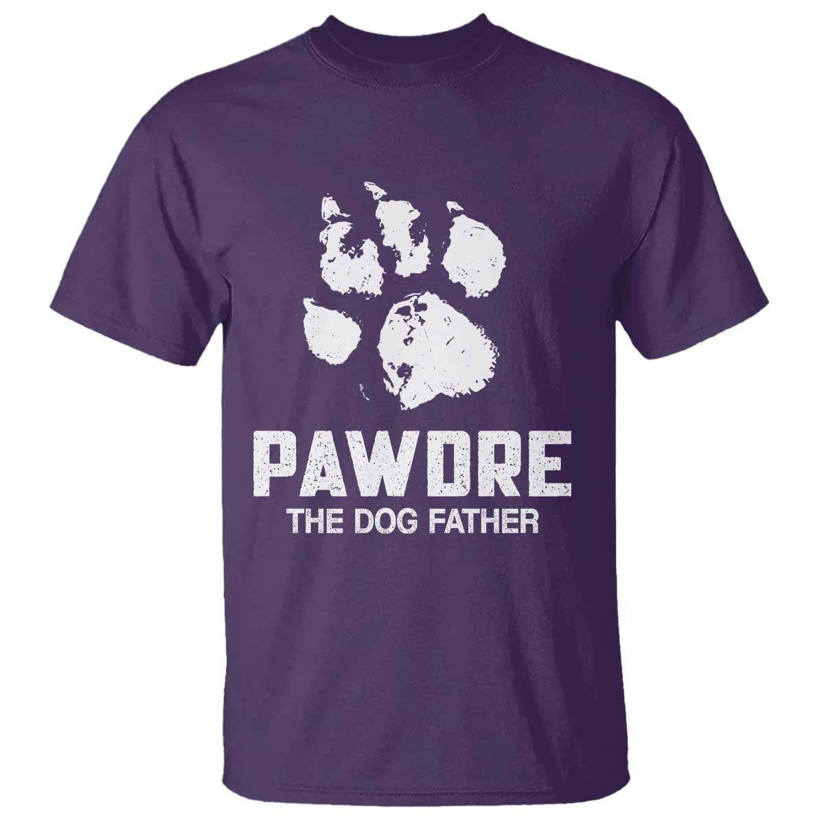 Funny Pawdre The Dog Father T Shirt Fur Dad Fathers Day Vintage Paw Prints TS11 Purple Print Your Wear