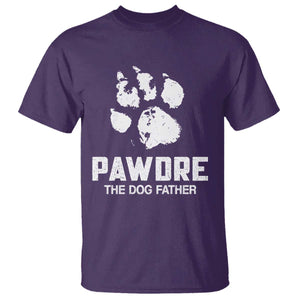 Funny Pawdre The Dog Father T Shirt Fur Dad Fathers Day Vintage Paw Prints TS11 Purple Print Your Wear