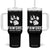 Funny Pawdre The Dog Father Tumbler With Handle Fur Dad Fathers Day Vintage Paw Prints TS11 One Size: 40 oz Black Print Your Wear