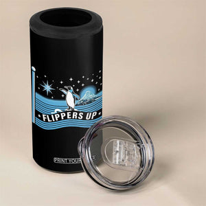 Funny Penguin Resist 4 in 1 Can Cooler Tumbler Heard Island Flippers Up I Stand With Penguins TS02 Print Your Wear