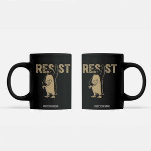 Funny Penguin Resist Coffee Mug Against Tariffs Activism Vintage TS02 Black Print Your Wear