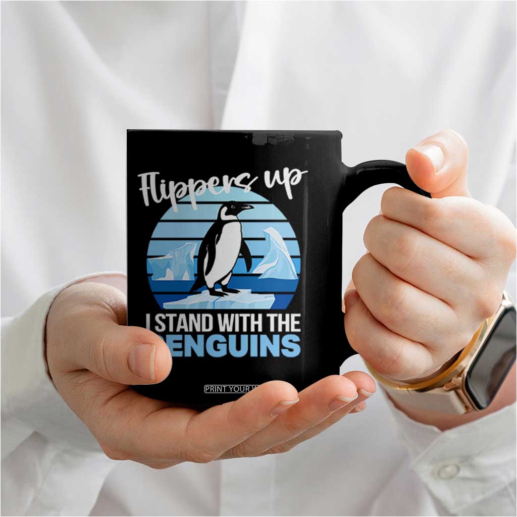 Funny Penguin Resist Coffee Mug Flippers Up I Stand With The Penguins TS02 Print Your Wear