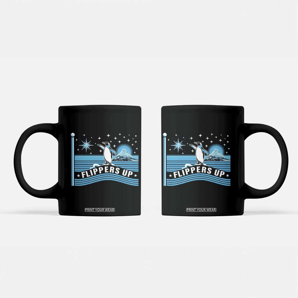 Funny Penguin Resist Coffee Mug Heard Island Flippers Up I Stand With Penguins TS02 Black Print Your Wear