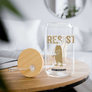 Funny Penguin Resist Glass Can Against Tariffs Activism Vintage TS02 Print Your Wear