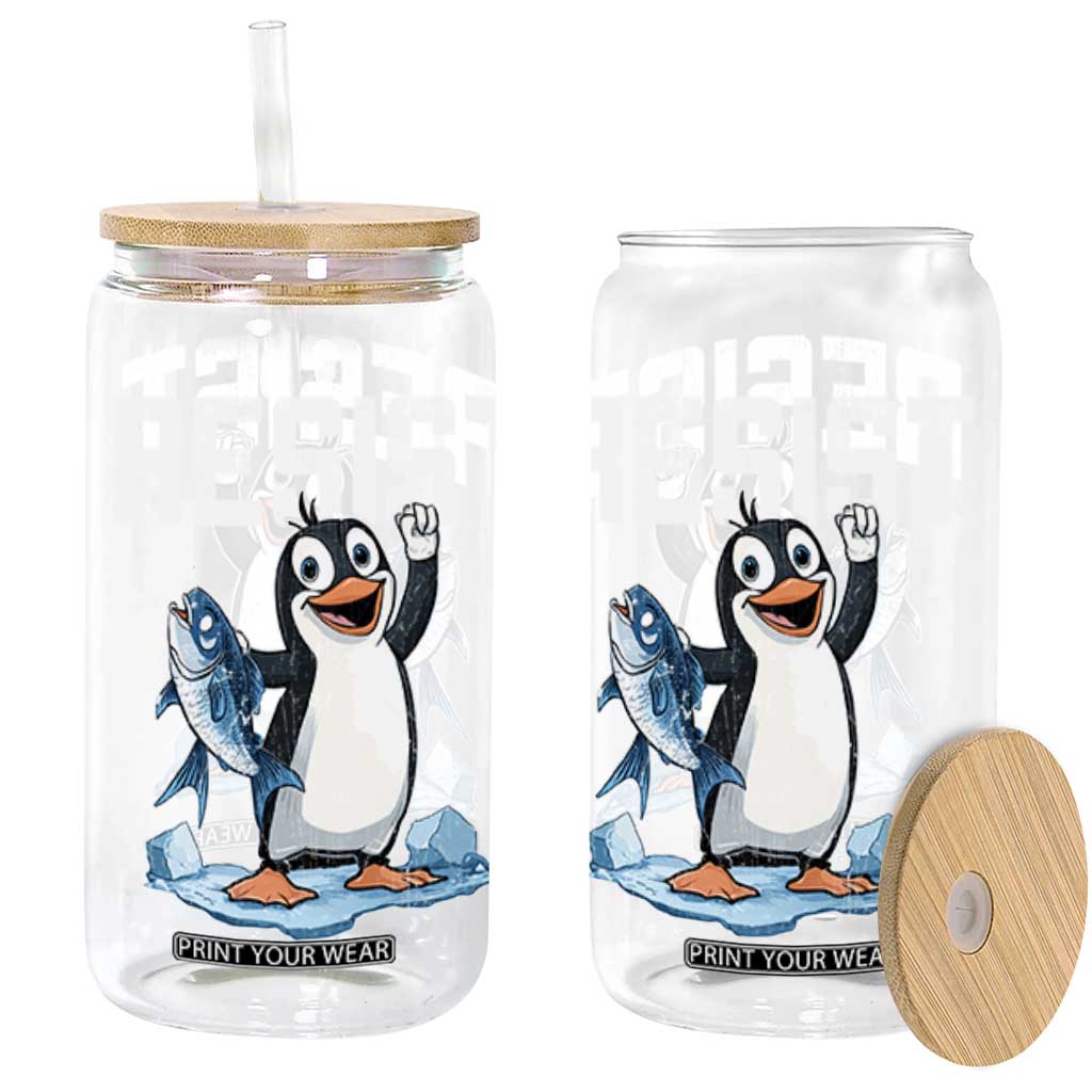 Funny Penguin Resist Glass Can Against Tariffs Protest TS02 Black Print Your Wear