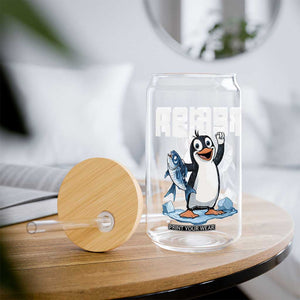 Funny Penguin Resist Glass Can Against Tariffs Protest TS02 Print Your Wear