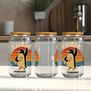Funny Penguin Resist Glass Can Against Tariffs Retro Vintage TS02 Print Your Wear