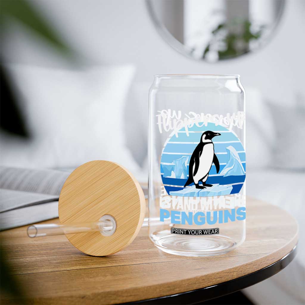 Funny Penguin Resist Glass Can Flippers Up I Stand With The Penguins TS02 Print Your Wear