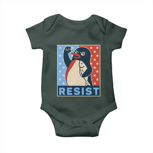 Funny Penguin Resist Graphic Baby Onesie Resist Protest Against Tariffs TS02 Print Your Wear