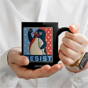 Funny Penguin Resist Graphic Coffee Mug Resist Protest Against Tariffs TS02 Print Your Wear