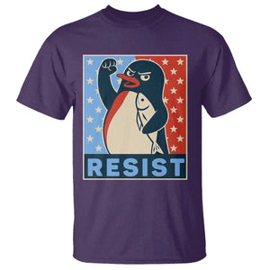 Funny Penguin Resist Graphic T Shirt Resist Protest Against Tariffs TS02 Purple Print Your Wear