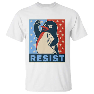 Funny Penguin Resist Graphic T Shirt Resist Protest Against Tariffs TS02 White Print Your Wear