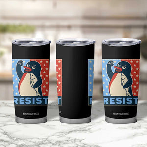 Funny Penguin Resist Graphic Tumbler Cup Resist Protest Against Tariffs TS02 Print Your Wear