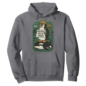 Funny Penguin Resist Hoodie No Tarriffs Activism Graphic TS02 Charcoal Print Your Wear
