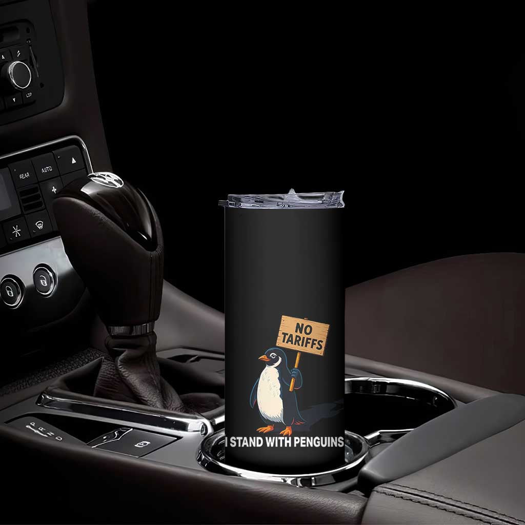 Funny Penguin Resist Skinny Tumbler No Tariffs I Stand With Penguins TS02 Print Your Wear