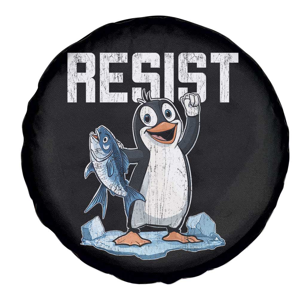 Funny Penguin Resist Spare Tire Cover Against Tariffs Protest TS02 Print Your Wear