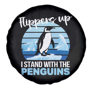 Funny Penguin Resist Spare Tire Cover Flippers Up I Stand With The Penguins TS02 Print Your Wear