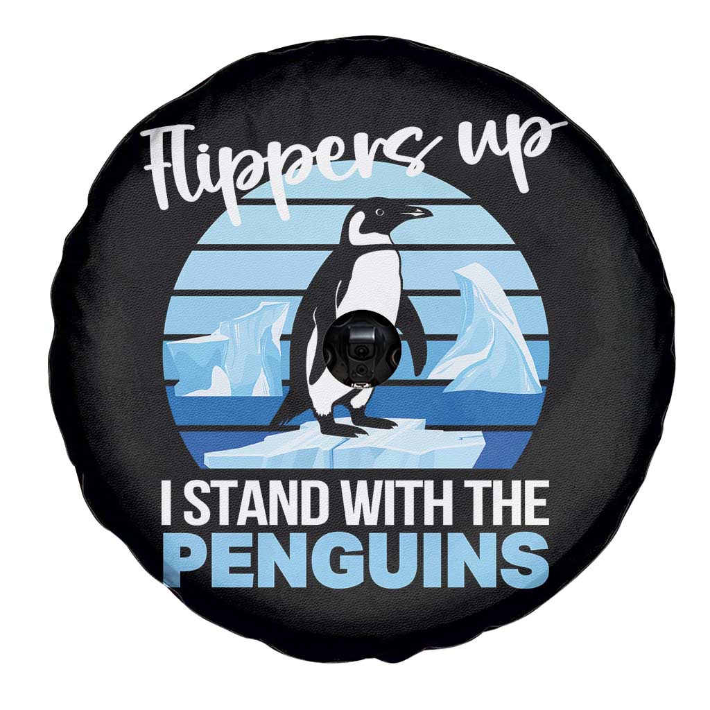 Funny Penguin Resist Spare Tire Cover Flippers Up I Stand With The Penguins TS02 Print Your Wear