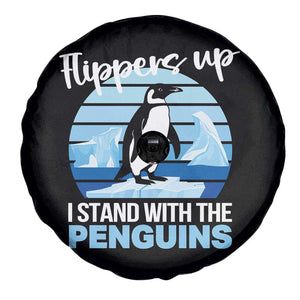 Funny Penguin Resist Spare Tire Cover Flippers Up I Stand With The Penguins TS02 Print Your Wear