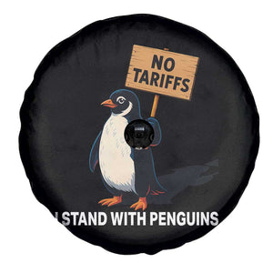 Funny Penguin Resist Spare Tire Cover No Tariffs I Stand With Penguins TS02 Print Your Wear