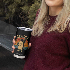 Funny Penguin Resist Tumbler Cup Against Tariffs Retro Vintage TS02 Print Your Wear
