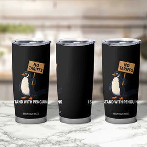 Funny Penguin Resist Tumbler Cup No Tariffs I Stand With Penguins TS02 Print Your Wear