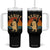 Funny Penguin Resist Tumbler With Handle Against Tariffs Retro Vintage TS02 One Size: 40 oz Black Print Your Wear