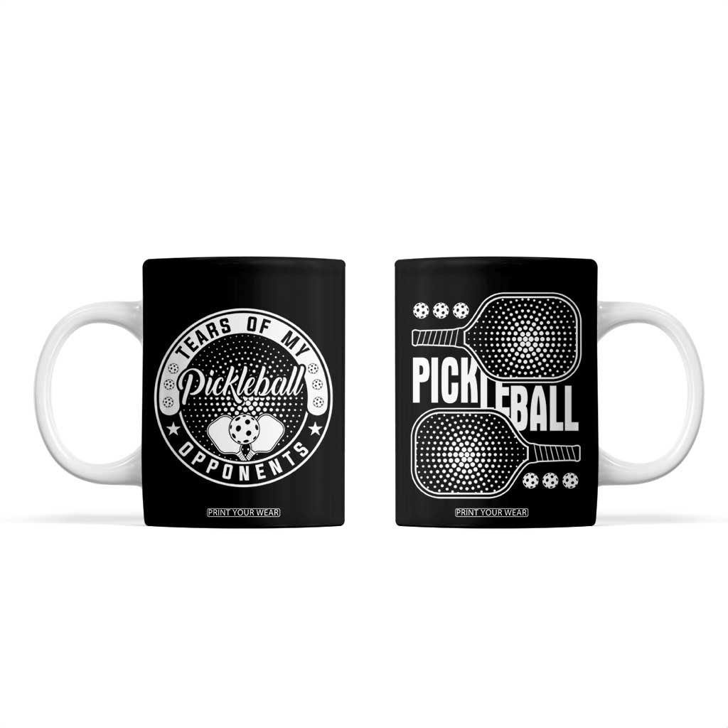 Funny Pickleball Player Coffee Mug Tears of My Pickleball Opponents TB09 Black Print Your Wear