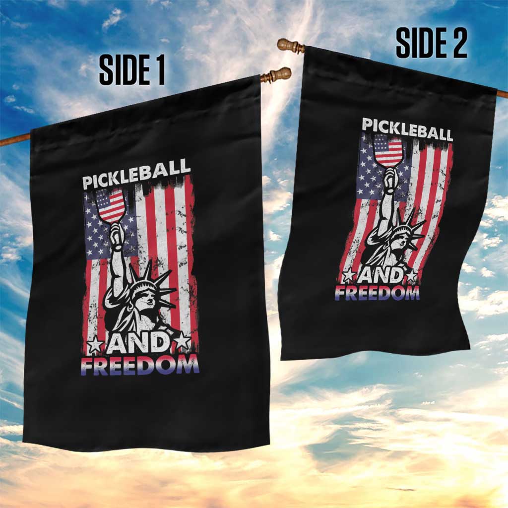 Funny Pickleball and Freedom Garden Flag Stature of Liberty 4th of July American Flag TS02 Print Your Wear