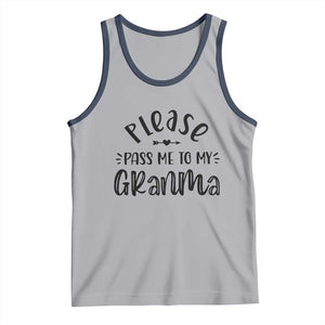 Funny Please Pass Me To My Grandma Tank Top Soon To Be Grandma TS11 Athletic Heather Navy Print Your Wear