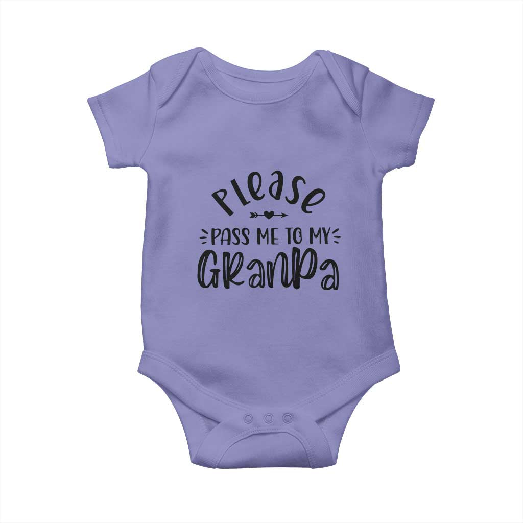 Funny Please Pass Me To My Grandpa Baby Onesie Soon To Be Grandpa TS11 Violet Print Your Wear