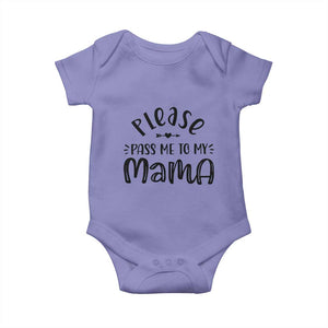 Funny Please Pass Me To My Mama Baby Onesie Soon To Be Mom TS11 Violet Print Your Wear