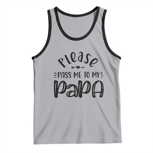 Funny Please Pass Me To My Papa Tank Top Soon To Be Dad TS11 Athletic Heather Black Print Your Wear