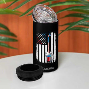 Funny Pouring Beer American Flag 4th Of July Craft Brewery 4 in 1 Can Cooler Tumbler TS11 Print Your Wear