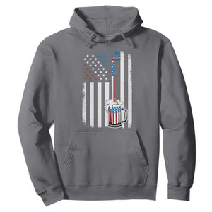 Funny Pouring Beer American Flag 4th Of July Craft Brewery Hoodie TS11 Charcoal Print Your Wear