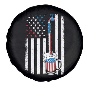 Funny Pouring Beer American Flag 4th Of July Craft Brewery Spare Tire Cover TS11 Print Your Wear