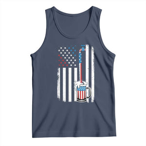 Funny Pouring Beer American Flag 4th Of July Craft Brewery Tank Top TS11 Navy Print Your Wear