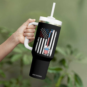 Funny Pouring Beer American Flag 4th Of July Craft Brewery Tumbler With Handle TS11 Print Your Wear