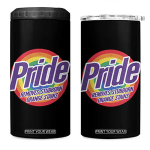 Funny Pride Removes Stubborn Orange Stains 4 in 1 Can Cooler Tumbler LGBTQ Pride Month TS11 One Size: 16 oz Black Print Your Wear