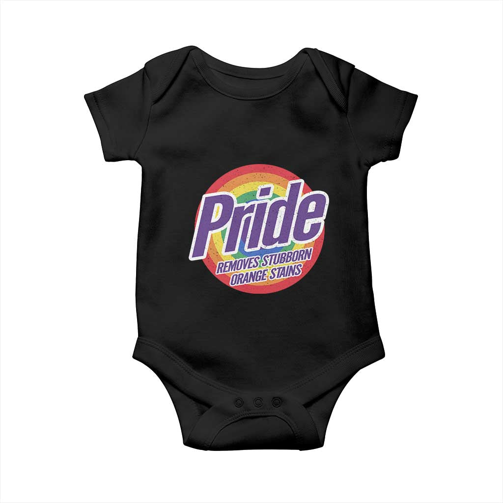 Funny Pride Removes Stubborn Orange Stains Baby Onesie LGBTQ Pride Month TS11 Black Print Your Wear