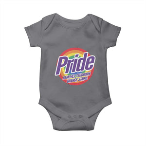 Funny Pride Removes Stubborn Orange Stains Baby Onesie LGBTQ Pride Month TS11 Charcoal Print Your Wear