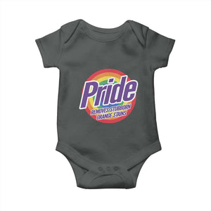 Funny Pride Removes Stubborn Orange Stains Baby Onesie LGBTQ Pride Month TS11 Dark Heather Print Your Wear