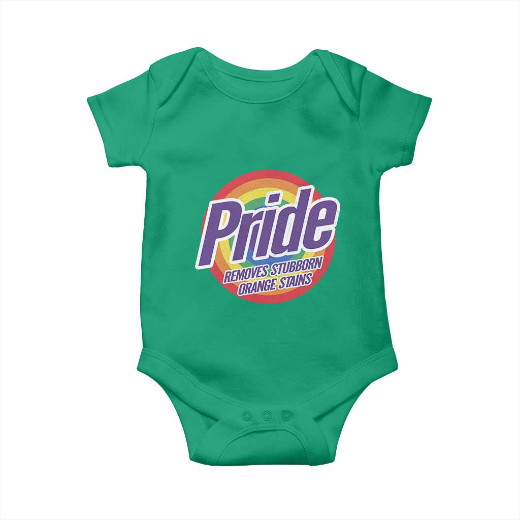 Funny Pride Removes Stubborn Orange Stains Baby Onesie LGBTQ Pride Month TS11 Irish Green Print Your Wear