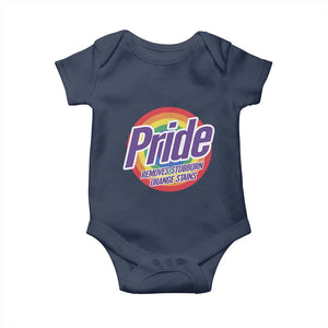 Funny Pride Removes Stubborn Orange Stains Baby Onesie LGBTQ Pride Month TS11 Navy Print Your Wear